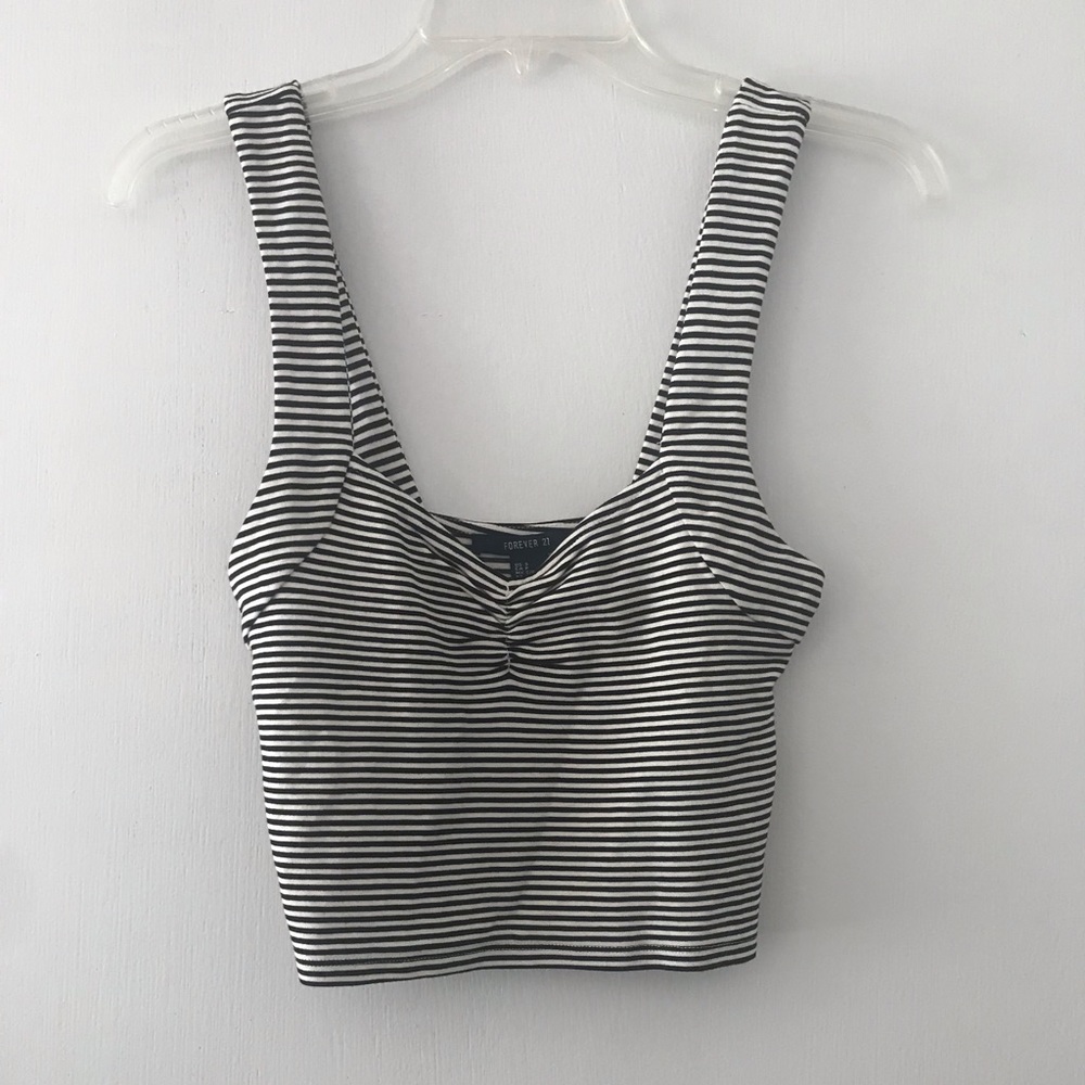 striped cropped tank